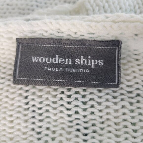 Wooden Ships Knit Sweater Womens S/M Oversized Cropped Comfy Beachy Lightweight - Picture 9 of 10